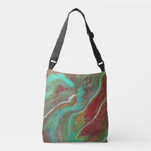 Sac Ajustable Danse du Sabre 3 Tote Abstrait Vert et Rouge Fluid