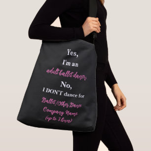 Sac Ajustable Danseur de ballet Adulte Texte rose/blanc chaud