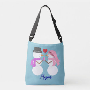 Sac Ajustable Darling Snowpeople in Love : Bleu clair