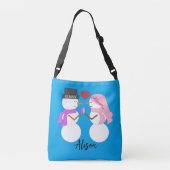 Sac Ajustable Darling Snowpeople in Love:  Blue-green (Dos)