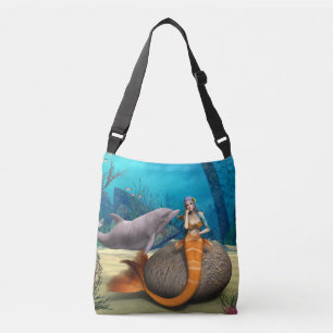Sac Ajustable Dauphine sirène rêveuse Art fantastique sous-marin