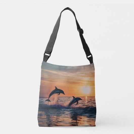 Sac Ajustable Dauphins au coucher du soleil (Devant)