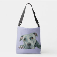 De pitbull de chien d'aquarelle grande Ol tête de