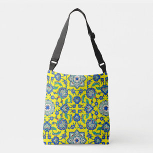Sac Ajustable Décor traditionnel bleu symétrique ottoman