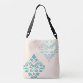 Sac Ajustable Défiler Damask Art I Teals on Cream (Dos)
