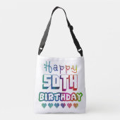 Sac Ajustable dégradé coloré Joyeux 50e anniversaire (Dos)
