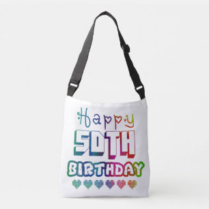 Sac Ajustable dégradé coloré Joyeux 50e anniversaire