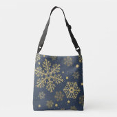Sac Ajustable Des flocons dorés sur la marine (Dos)