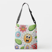 Sac Ajustable Design arrière - plan transparent avec fleurs colo (Dos)