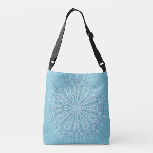 Sac Ajustable Design boho bleu et turquoise moderne (Dos)