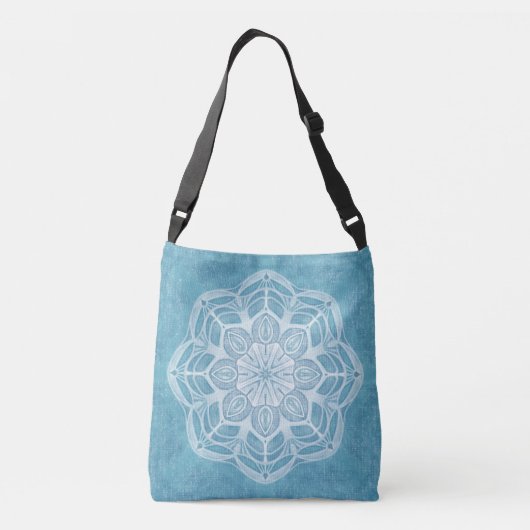 Sac Ajustable Design boho bleu et turquoise moderne (Dos)