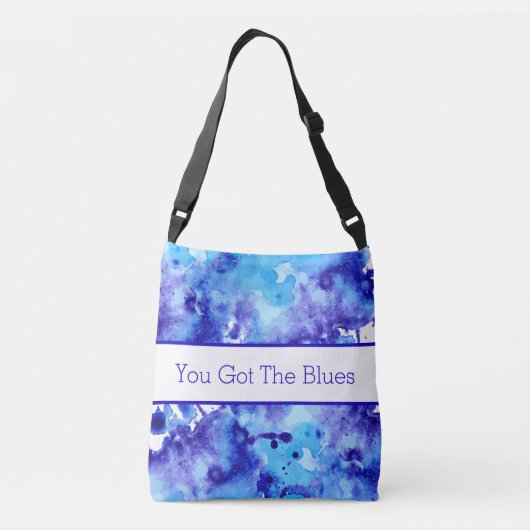 Sac Ajustable Design d'aquarelle bleu Abstrait (Dos)