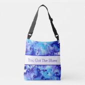 Sac Ajustable Design d'aquarelle bleu Abstrait (Devant)