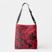 Sac Ajustable Design de fleurs en rouge (Dos)