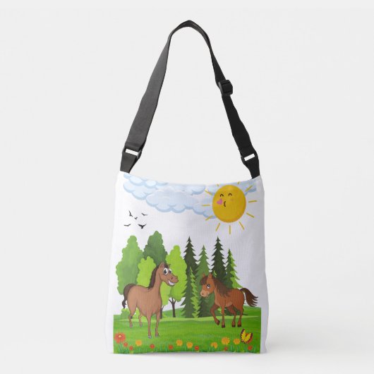 Sac Ajustable Design de petits chevaux pour les enfants (Devant)