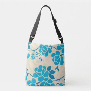 Sac Ajustable Design floral bleu à l'élégance japonaise
