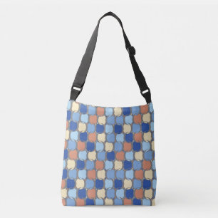 Sac Ajustable Design tendance Retro Blue Orange et Yellow Circle