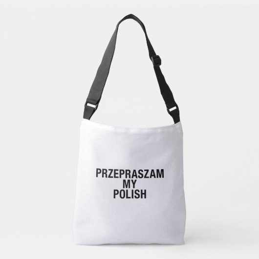 Sac Ajustable Désolé ma langue polonaise (Devant)