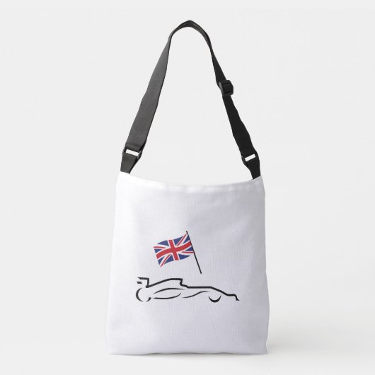 Sac Ajustable Dessin au trait de voiture de course avec drapeau  (Devant)