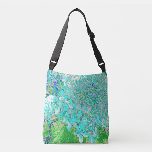 Sac Ajustable Détail élégant d'hydrangea Aqua et Limelight Vert (Devant)