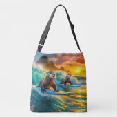 Sac Ajustable Deux Otters Surfing Design par Rich AMeN Gill (Dos)