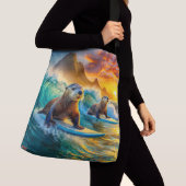 Sac Ajustable Deux Otters Surfing Design par Rich AMeN Gill (De près)