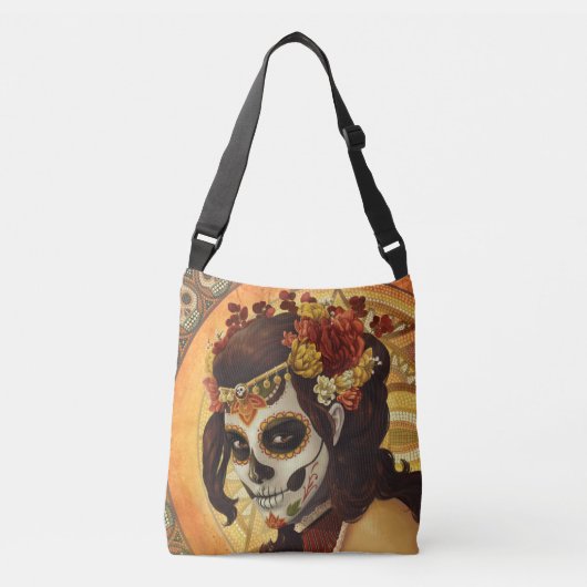 Sac Ajustable Dia De Los Muertos Throw Pillow (Devant)