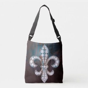 Sac Ajustable Diamant Fleur de Lis Wood