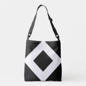 Sac Ajustable Diamant noir tout-sur-impression, Bordure blanche  (Dos)