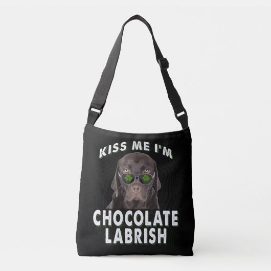 Sac Ajustable Dog Lover | Kiss Me I'm Chocolat Labrish (Devant)
