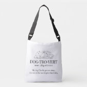 Sac Ajustable Dogtrovert Funny Text Dog Name Cute Introvert Tote (Devant)