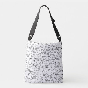 Sac Ajustable Doodles floraux modernes