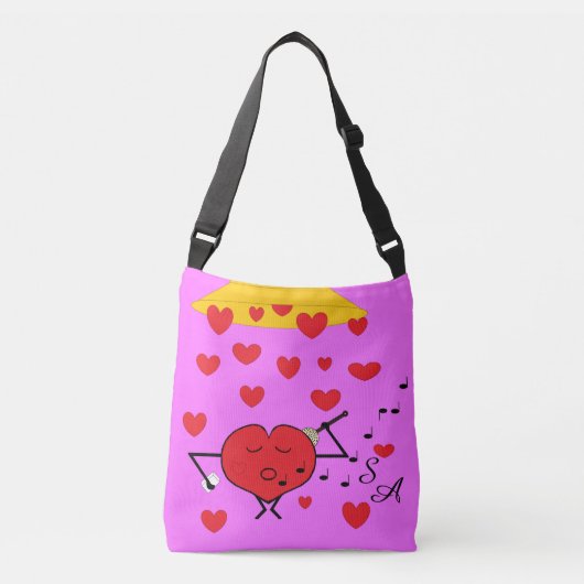 Sac Ajustable Douche de coeur Lavande : (Devant)