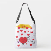 Sac Ajustable Douche des Coeurs : Blanc (Dos)