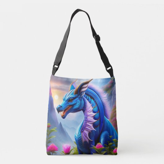 Sac Ajustable Dragon bleu, imagination numérique (Dos)