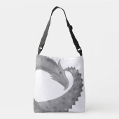 Sac Ajustable Dragon de coeur gris sur blanc (Dos)