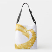 Sac Ajustable Dragon de coeur jaune sur blanc (Dos)