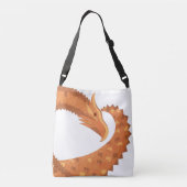 Sac Ajustable Dragon de coeur orange brûlé sur blanc (Dos)