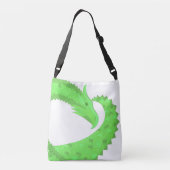 Sac Ajustable Dragon de coeur vert citron blanc (Dos)