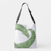 Sac Ajustable Dragon de coeur vert olive blanc (Dos)