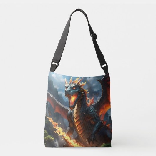 Sac Ajustable Dragon de respiration par le feu effrayant, (Devant)