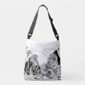 Sac Ajustable Dragon et Tigre Blanc. Illustration par Insima (Devant)