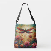 Sac Ajustable Dragonfly lunaire Floral Art Abstrait Turquoise ro (Dos)