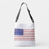 Sac Ajustable Drapeau 4 juillet chat rouge blanc et bleu (Dos)