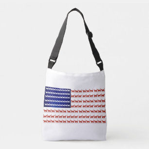 Sac Ajustable Drapeau 4 juillet chat rouge blanc et bleu