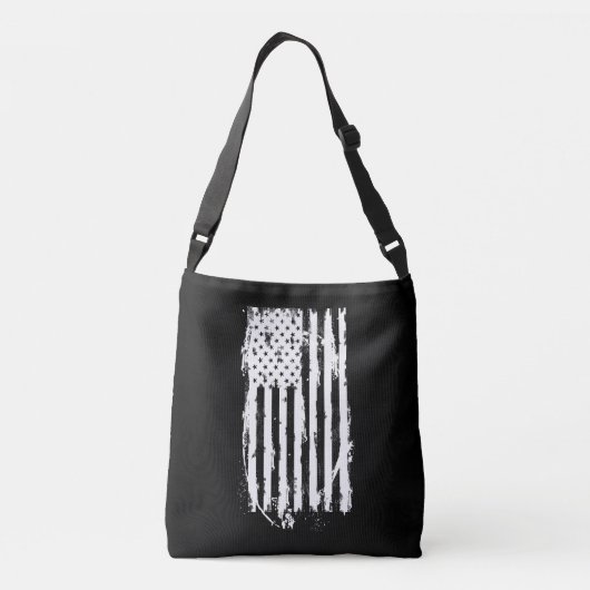 Sac Ajustable Drapeau Américain blanc déprimé (Dos)