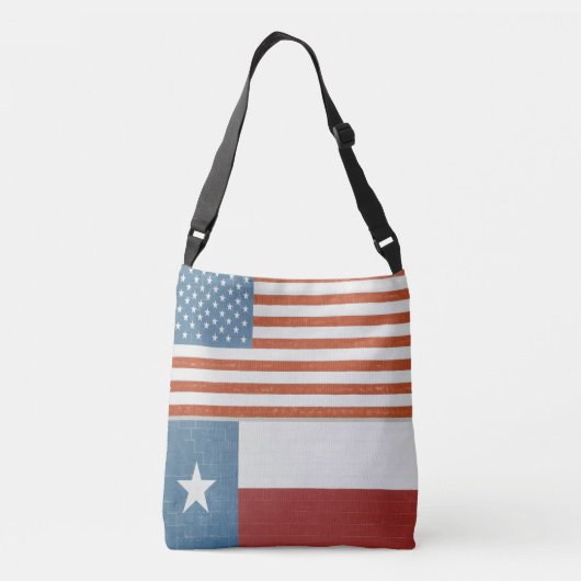 Sac Ajustable Drapeau américain et texan USA Rouge Blanc et Bleu (Dos)