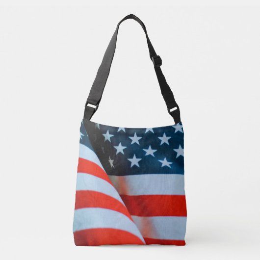 Sac Ajustable Drapeau américain rouge blanc et bleu (Devant)