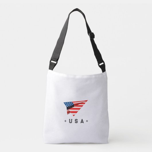 Sac Ajustable Drapeau avion en papier USA (Devant)