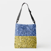 Sac Ajustable Drapeau bleu jaune Ukraine parties scintillant fau (Dos)